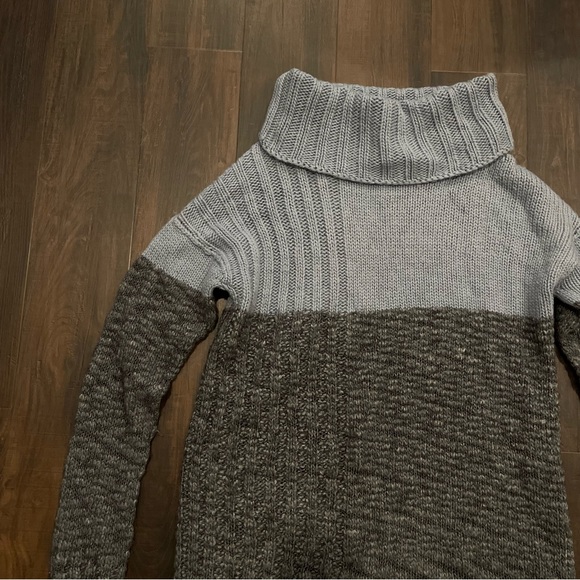 Scanlan Theodore Thick Knit Blue Grey Turtleneck Sweater M / L - Picture 3 of 6